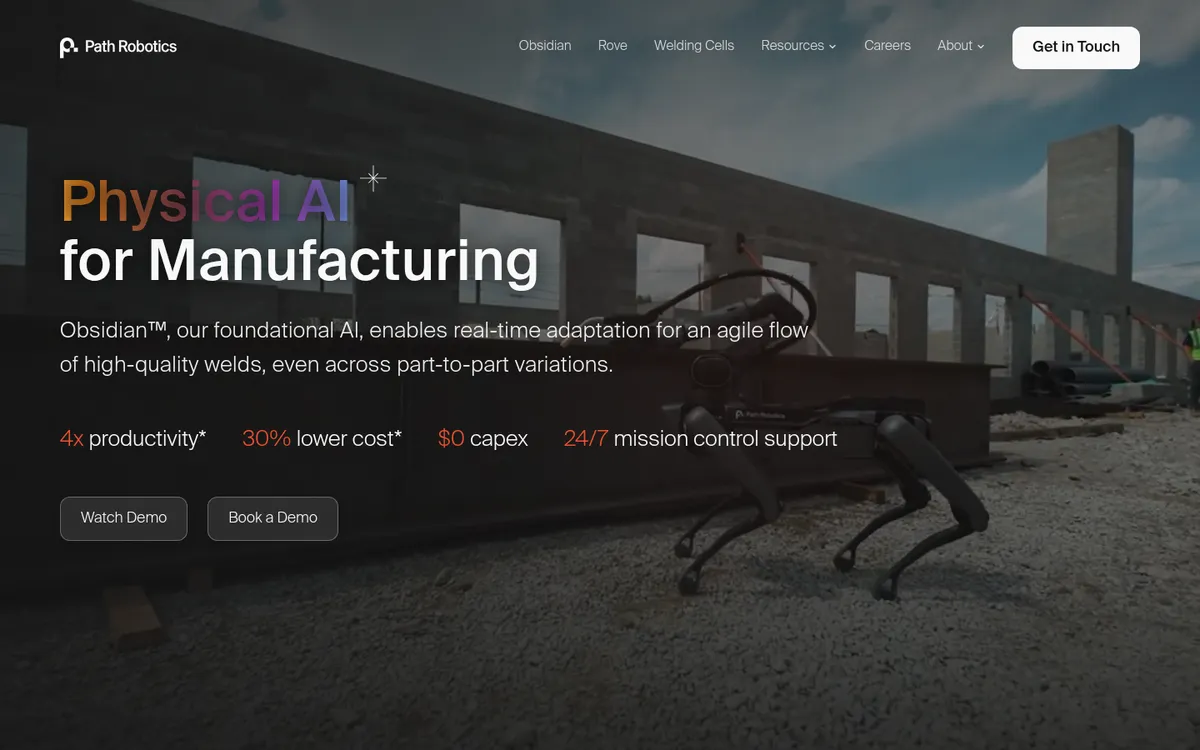 Path Robotics homepage, captured October 31, 2026