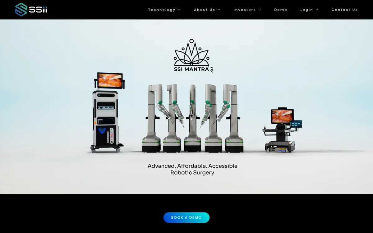 SS Innovations homepage, captured October 31, 2026